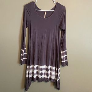 Long Sleeve Tie-dye Boutique Swing Dress